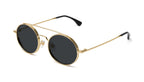 9FIVE 50-50 Gold Round Sunglasses