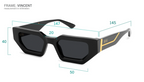 9FIVE Vincent Black & Gold Sunglasses